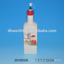 High-quality ceramic oil bottle with monkey decal printing